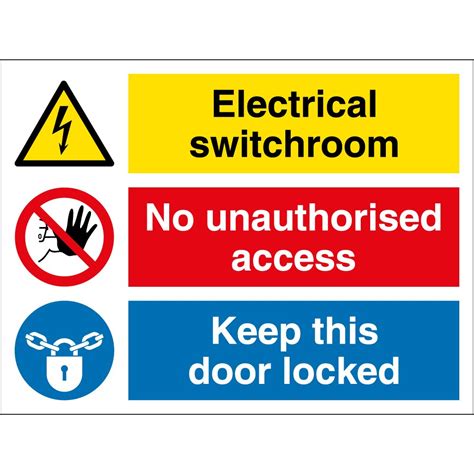 electrical switch room signage regulations.